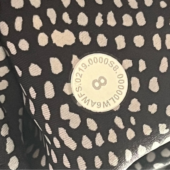 Lululemon Fast and Free Crop 19" Nulux Free Spirit Ice Grey Dot Black Size 8 - Picture 5 of 11